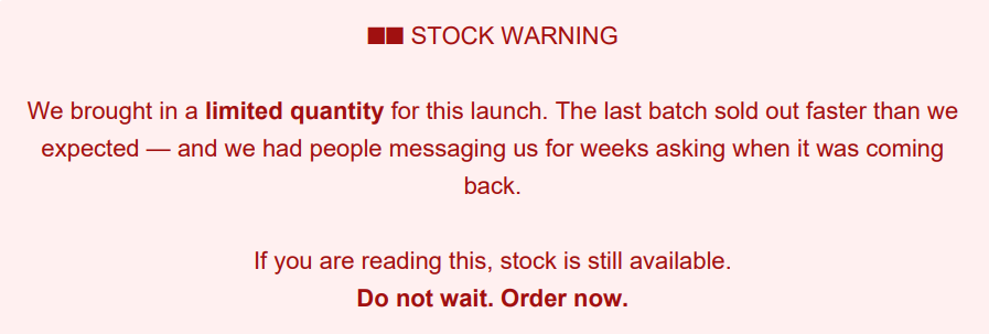 warning